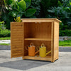 Wooden Garden Shed Tool Storage Cabinet Outdoor Store Cupboard with Asphalt Roof
