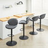 4 Swivel Faux Leather Bar Stools Kitchen Breakfast Stool Height Adjustable Grey
