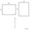 LED Illuminated Bathroom Mirror Demister with Lights Touch IP44 45x60/60x45CM