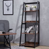 Rustic Wood Ladder Shelf Vintage 4 Tier Bookcase Bookshelf Storage Display Stand