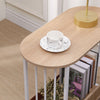 2-Tier Narrow Side Table for Living Room Sofa End Tables with Storage Slim