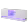 MODERN 160 CM TV UNIT STAND CABINET SIDEBOARD WITH HIGH GLOSS DOORS & LED LIGHTS