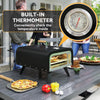 Outdoor Tabletop Gas Pizza Oven with 12" Pizza Stone & Peel, Black
