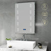 60 LED Light Bathroom Mirror Touch Sensor Clock Shaver Socket Demister UK