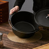 Large Camping Stew Dutch Oven Stockpot Campfire Seasoned Pot with Lid Handle NEW