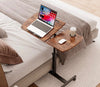 Height Adjustable Rolling Laptop Desk Over-bed Table with 2 Tilting Desktops,