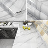 Kitchen Contact Paper Glossy Marble Wallpaper Sticker Cabinet Furniture Covering