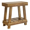 Tribesigns End Table, Wood Side Table with 2-Tier Storage Shelf for Living Room