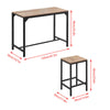 5Pcs Bar Table Stools Set 4 Bar Stools for Breakfast Pub Counter Small Apartment
