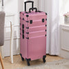 Large Makeup Trolley Case Beauty Vanity Hairdressing Case on Wheels with Drawers