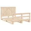 Bed Frame with Headboard 140 x 200 Solid Pine Wood, Bed, Bedroom C4K8