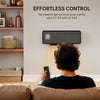 2000W Ceramic Electric Heater with Fan, Wall Mounted, Black