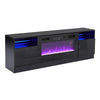 70inch TV Stand Cabinet Unit W/12LED Lights Insert 32" Electric Fireplace Heater