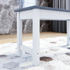 Classic Solid Wooden Grey Dining Table and Chairs Set 4 Seats Kitchen Furniture