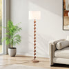 Wooden Bobbin Floor Lamp Base Living Room Free Standing Light LivingRoom Bedroom