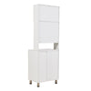 Wooden Tall Cabinet Cupboard Kitchen Living Room Side Table Storage with Doors