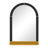Retro Arched Wall Mirror with Shelf Anti-rust Farmhouse Vanity Mirror Over Sink