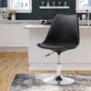 Breakfast Bar Stools Faux Leather Swivel Gas Lift Kitchen Pub Chairs Chrome Base