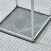 High Gloss Nesting Table Set of 3 - Marble Effect Wood with Chrome Frame