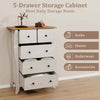 98cm Farmhouse Chest of Drawers Storage Organizer w/ Anti-tipping Kit-Grey