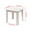 Small Space Dining Set 5Pcs Square Dining Table+ 4 Dining Chair Set White Wooden