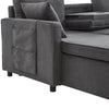 Sofa Bed Pull Out 2 In 1 Sectional Sleeper Couch With Storage, Cup Holder, Grau