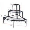 3 Tier Metal Plant Stand Corner Ladder Shelves Garden Flower Display Rack