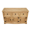 Corona Sideboard 3 Door 3 Drawer Mexican Solid Waxed Pine Furniture Storage Unit