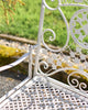 Deluxe 'Celine' Ornate Two Seater Garden Bench in Antique White