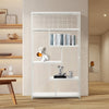 6 Tier White Shelves Display Cabinet Bookshelf Unit Home Living Room Furniture