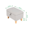 Rectangle Fabric Ottoman Storage Chest Padded Footstool Pouffe Chair Bench Trunk
