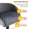 2Pcs Bar Stool Velvet Padded Swivel Gas Lift Breakfast Chair With Metal Base