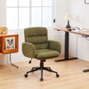 Upholstered Desk Chair 360° Swivel Office Chair, Corduroy Fabric Vanity Chair