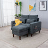 Panana 2 Seats Loveseat Couch Sofa Ottoman Upholstered Furniture for Small Space