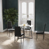 Dining Table Chairs 4/6 Set Black PU Leather Seat Dining Kitchen Room Furniture
