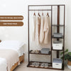 Modern Minimalist Wooden Clothes Rail Rack Garment Stand Bedroom Storage Shelves