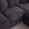 Modern L-Shaped Corner Sofa 3 Seater Armchair Couch With Storage Chaise 6 Pillow