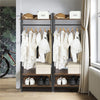 Large 3-Tier Metal Clothes Rail Hall Open Wardrobe Closet Anti-slip Board Shelf
