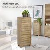 Bathroom Storage Cabinet, Oak Wood Effect Bathroom Floor Cabinet, VonHaus