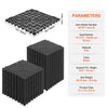 Interlocking Drainage Floor Mat 12" x 12" PVC Non-Slip Floor Tiles 50 Pack