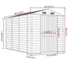 Gecheer Storage Shed Metal Garden Tool Shed Tool Storage House Bike Shed A7B4