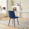 Dining Chairs Velvet Set Padded Seat Metal Leg Kitchen Chair Home Office