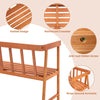 Garden Loveseat Outside Bench w/Armrests-Natural