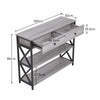 Wood Free Standing Hallway Console Table Living Room Shelf Display Drawer 3 Tier