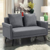 2 Seater Sofas Fabric Upholstered Loveseat Room Apartment Couch with 2 Pillows