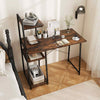 Study Writing Desk 100cm Home Office Computer Desk w/storage-Coffee