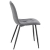 Set of 4 Velvet Dining Chairs Padded Seat Metal Legs Kitchen Home Office UK
