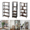 Industrial Wood Bookcase Bookshelf Display Storage Shelving Unit 5 Tiers Racking