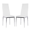 Dining Table and Chairs 2 4 Set Chrome Legs PU Leather Dining Room Chair Kitchen