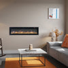 60" Electric Fire Fireplace Insert Wall Mounted Heater with Remote Living Room